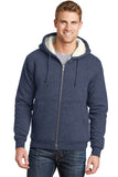 CornerStone® Heavyweight Sherpa-Lined Hooded Fleece Jacket - Navy - XS