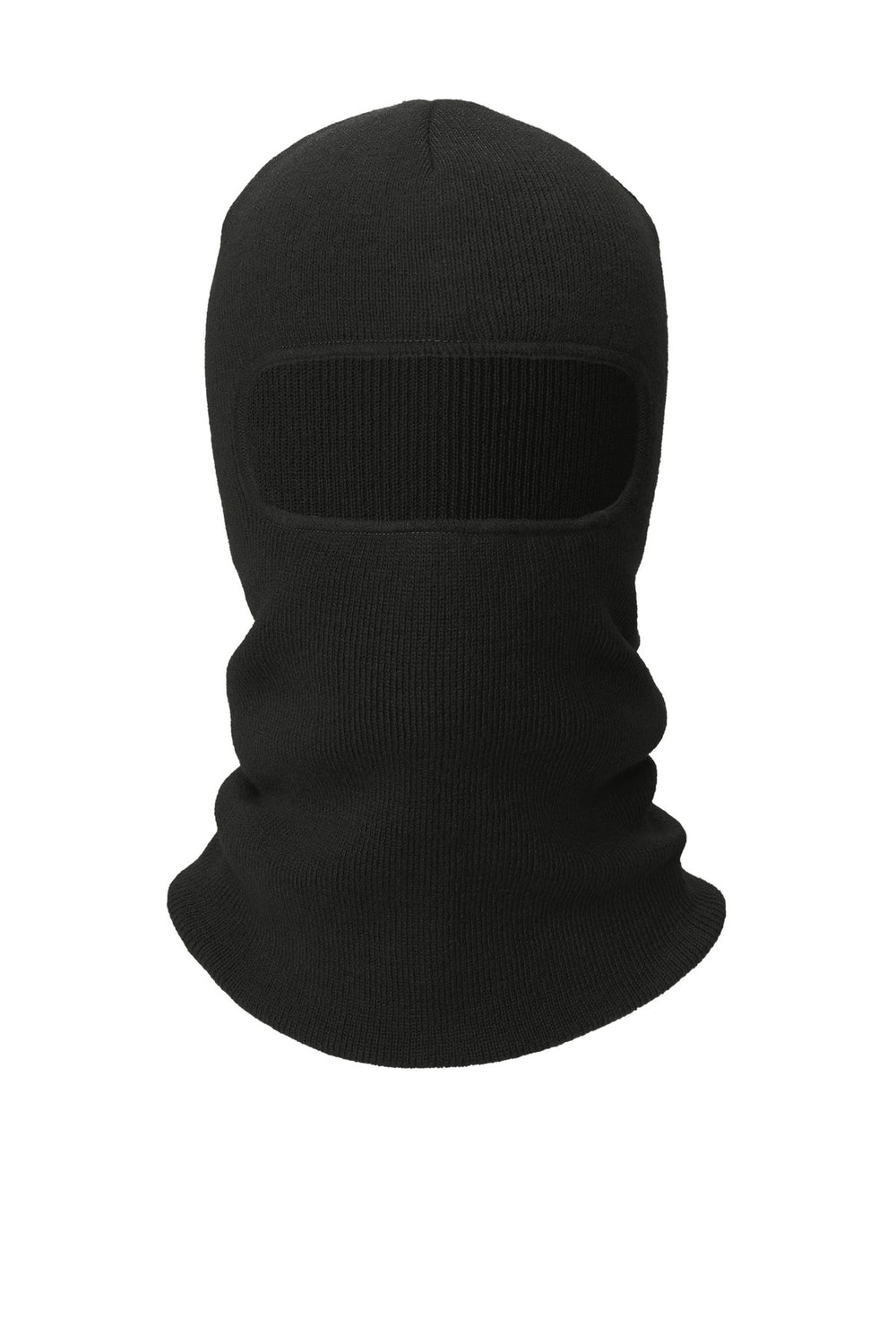 CornerStone® Rib Knit Face Mask - Black - OSFA