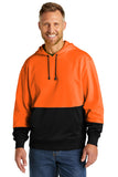 CornerStone® Enhanced Visibility Fleece Pullover Hoodie - Safety Orange - XS