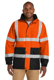 CornerStone® ANSI 107 Class 3 Waterproof Parka - Safety Orange/ Black - S