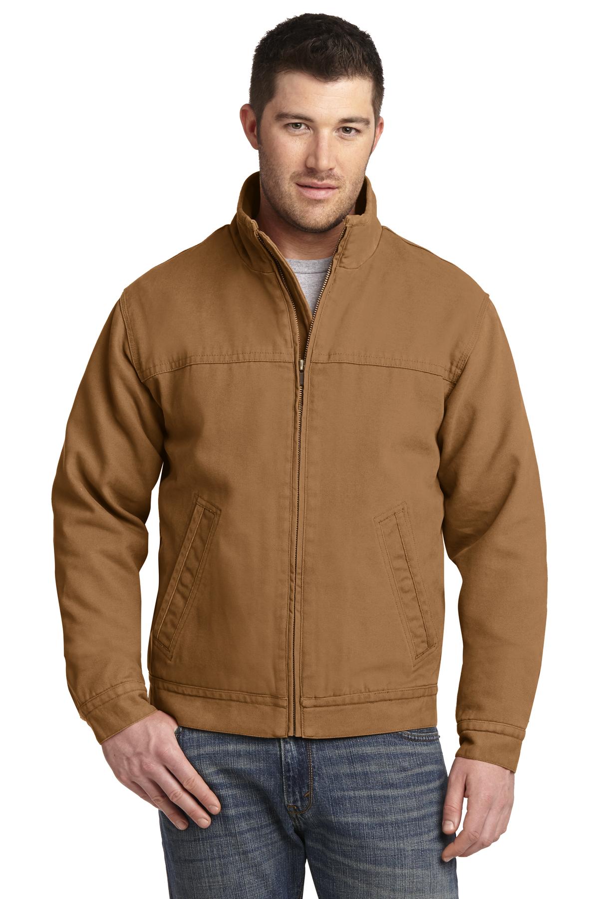 CornerStone® Washed Duck Cloth Flannel-Lined Work Jacket - Duck Brown - XS