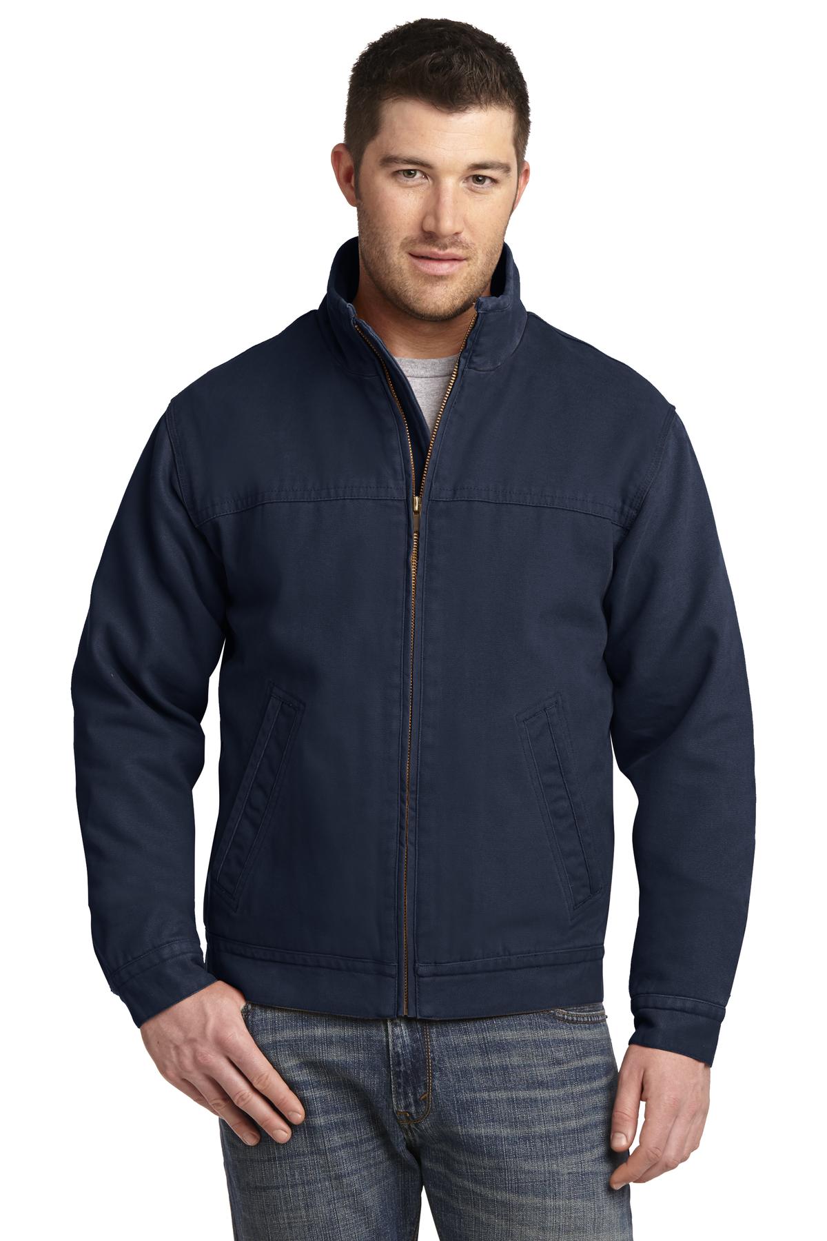 CornerStone® Washed Duck Cloth Flannel-Lined Work Jacket - Navy - XS