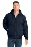 CornerStone® Washed Duck Cloth Insulated Hooded Work Jacket - Navy - XS