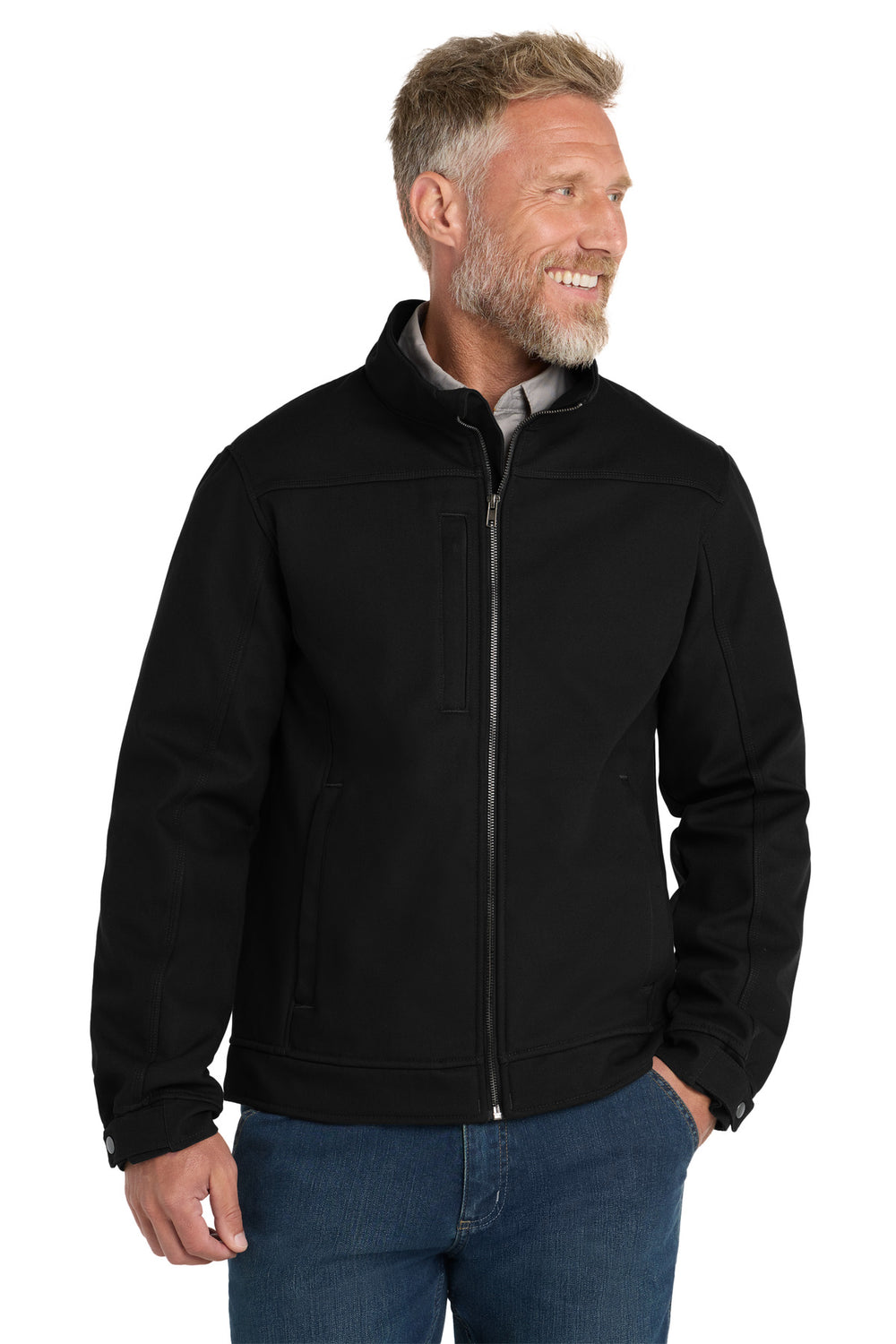 CornerStone® Duck Bonded Soft Shell Jacket - Black - XS