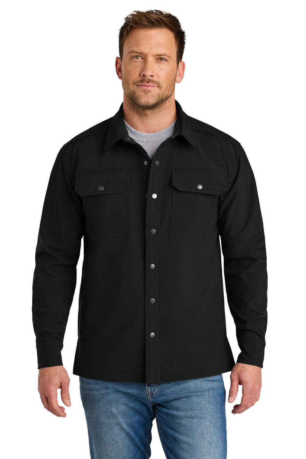 CornerStone® Soft Shell Shirt Jacket - Black - XS
