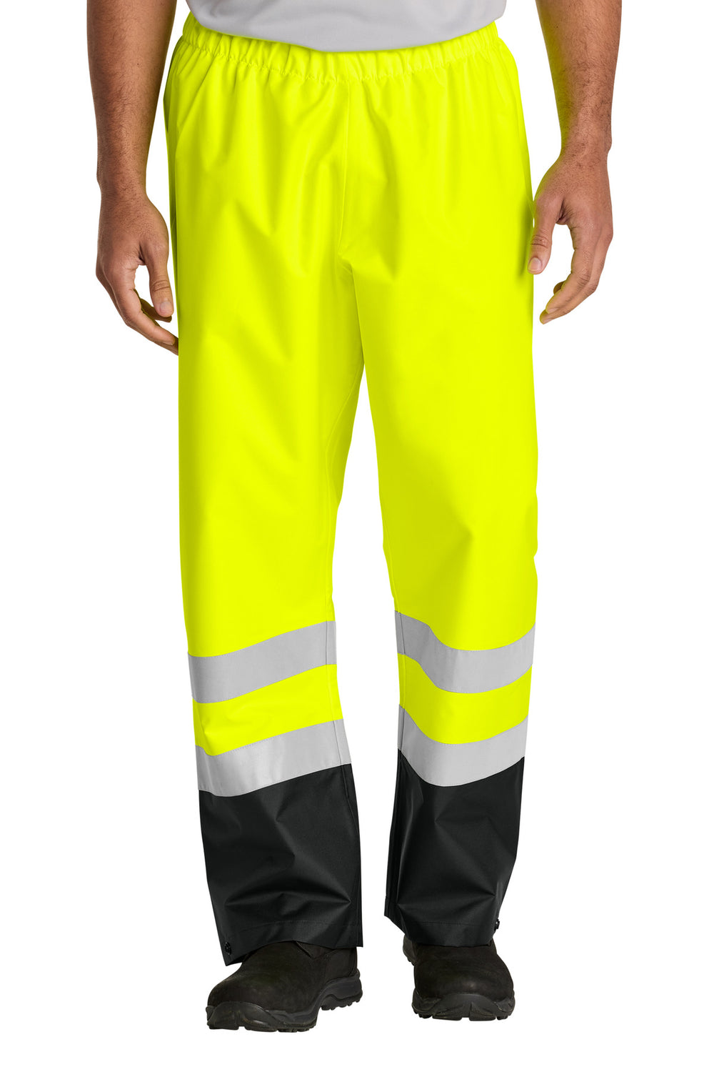 CornerStone® ANSI Class E Pull-On Rain Pant - Safety Yellow/ Black - S/M
