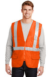 CornerStone® ANSI 107 Class 2 Mesh Back Safety Vest - Safety Orange - S