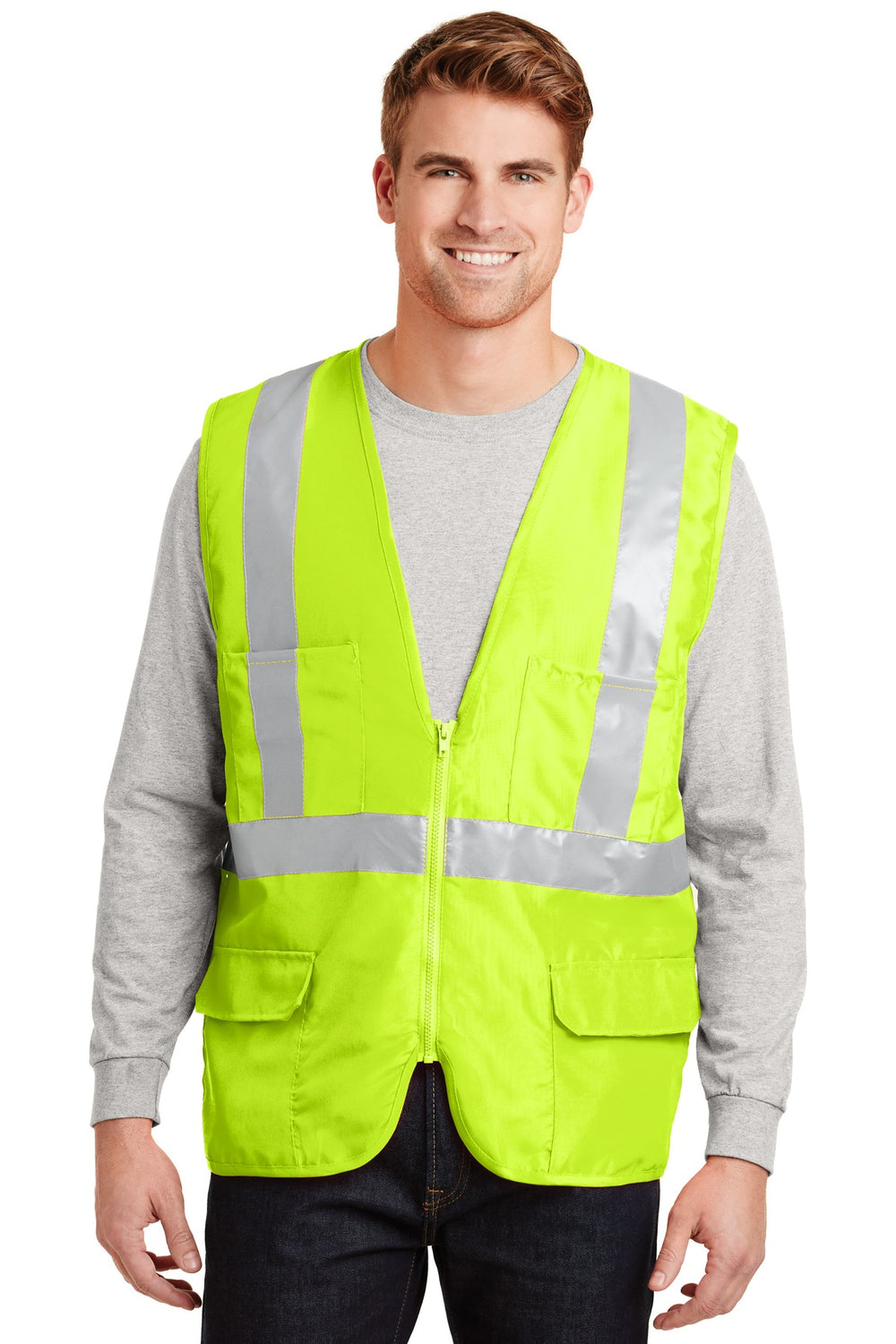 CornerStone® ANSI 107 Class 2 Mesh Back Safety Vest - Safety Yellow - S