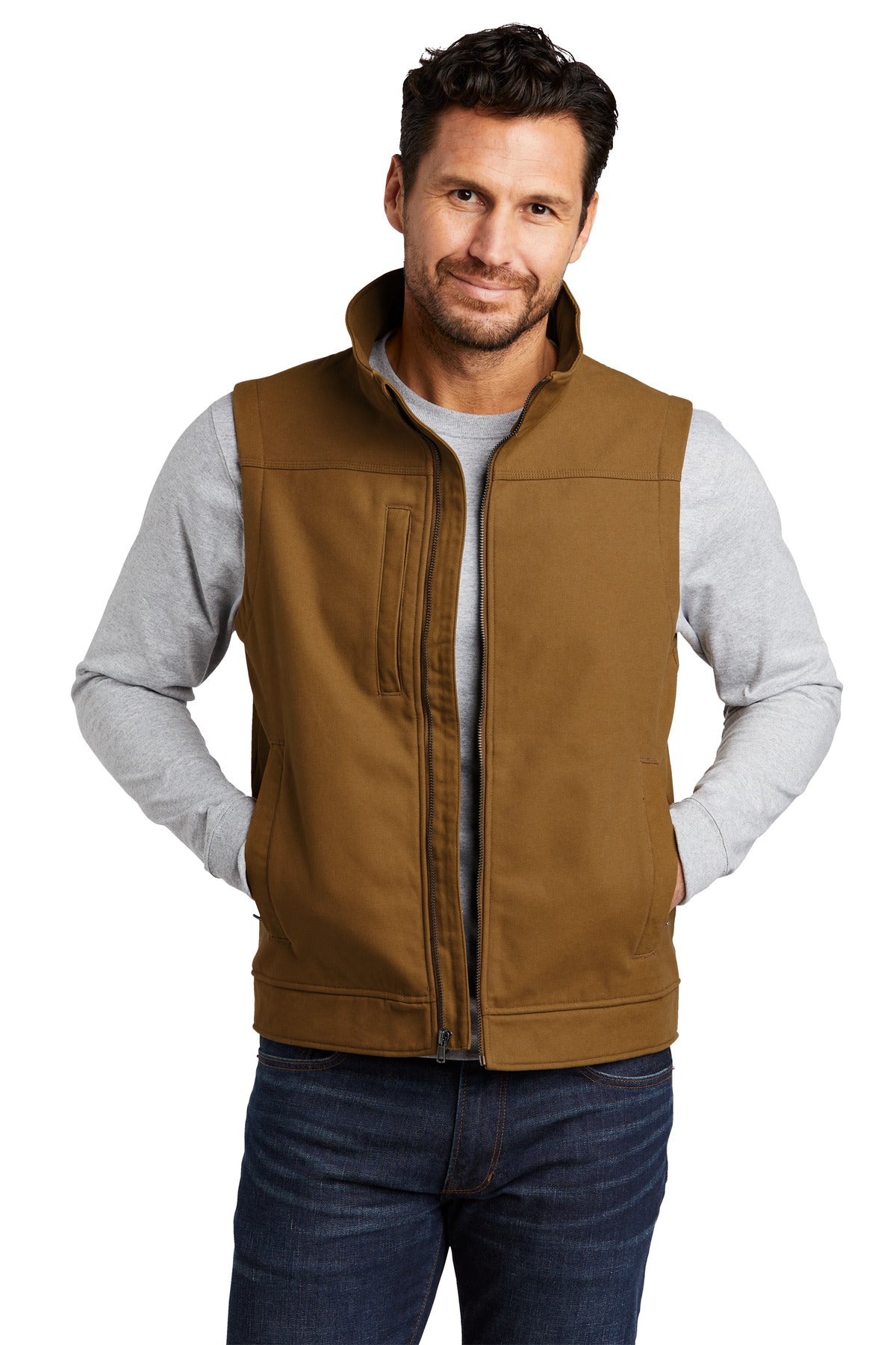 CornerStone® Duck Bonded Soft Shell Vest - Duck Brown - XS