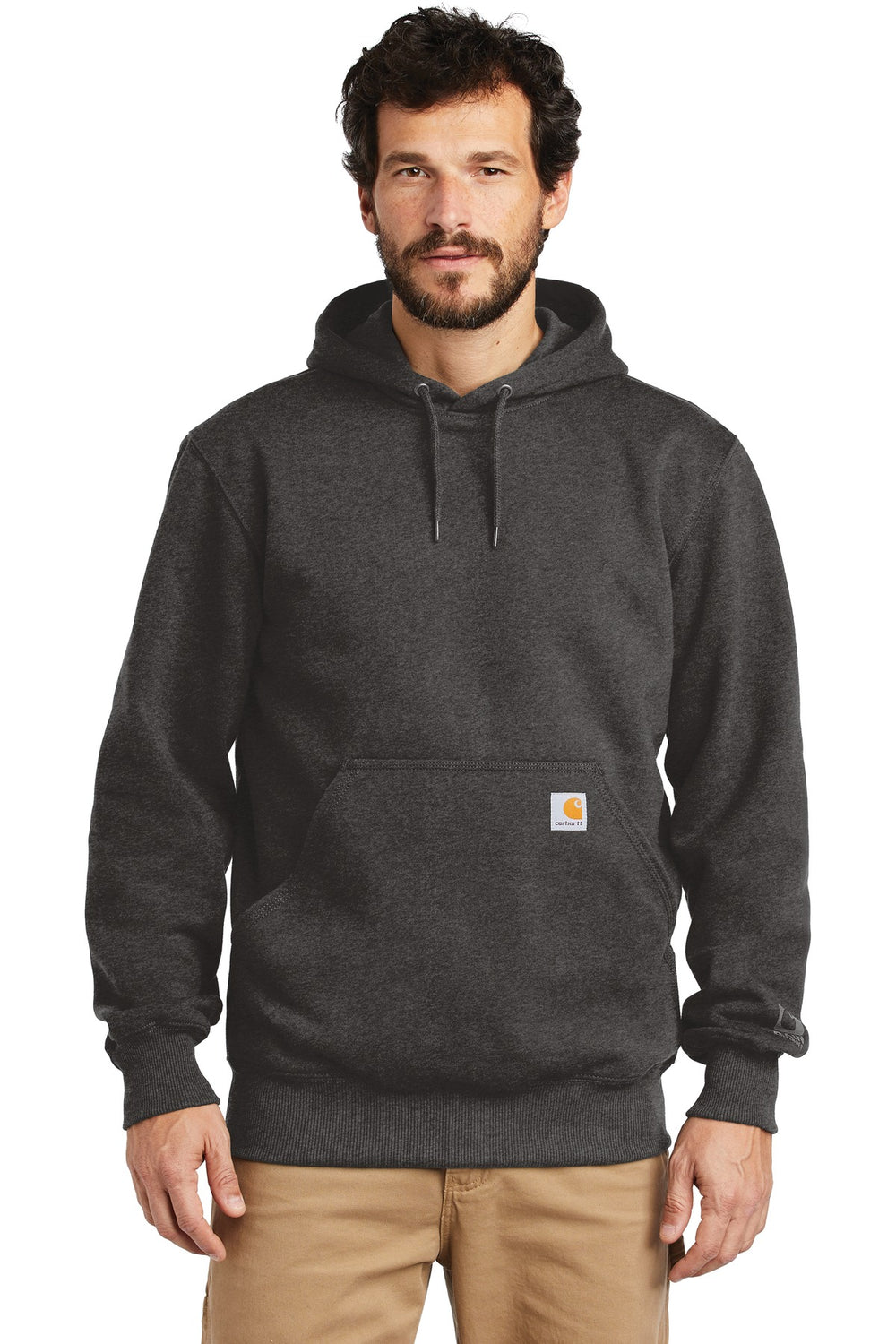 Carhartt® Rain Defender® Paxton Heavyweight Hooded Sweatshirt - Carbon Heather - S