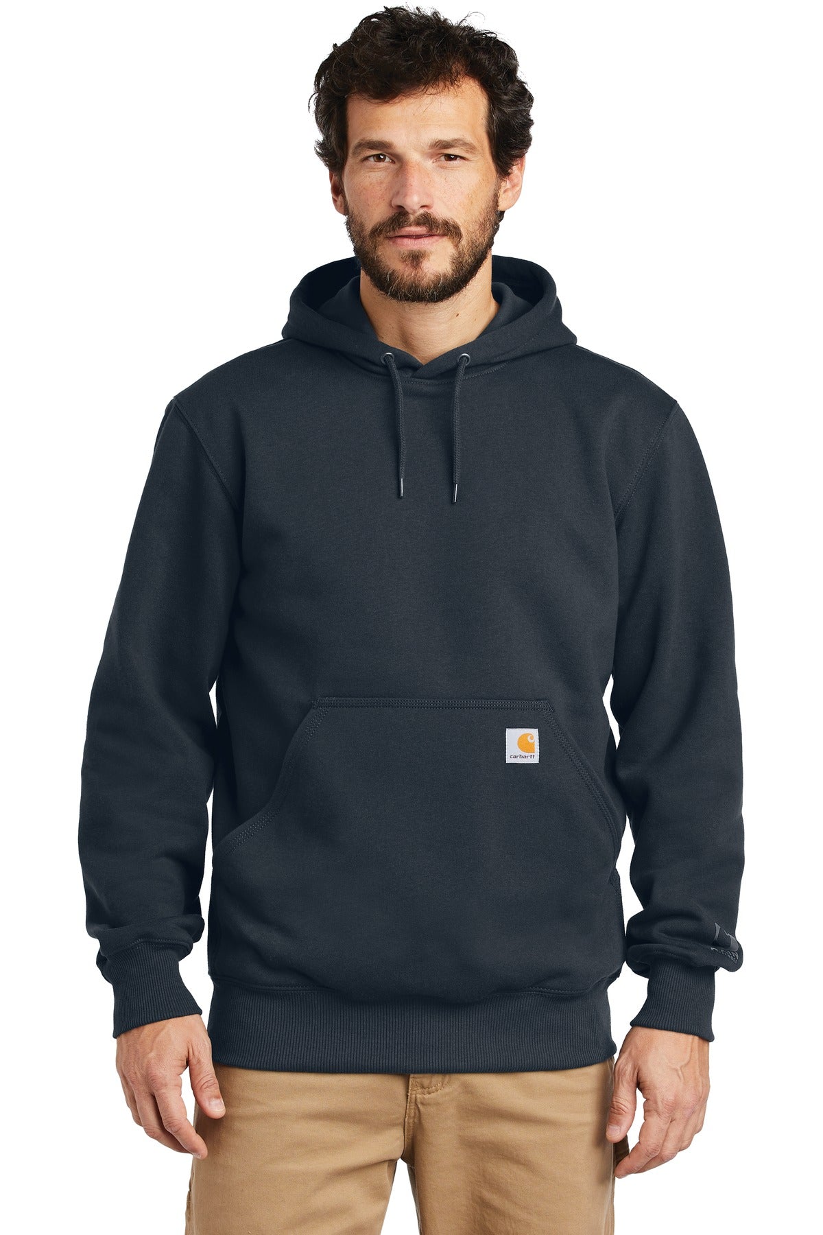Carhartt® Rain Defender® Paxton Heavyweight Hooded Sweatshirt - New Navy - S