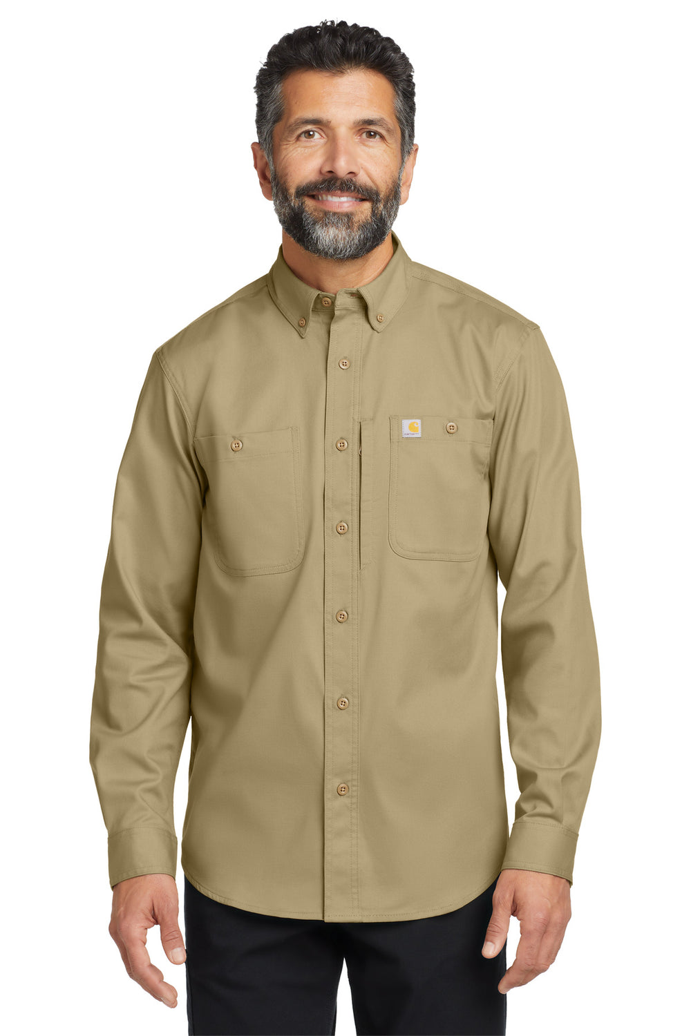 Carhartt® Rugged Professional™ Series Long Sleeve Shirt - Dark Khaki - S