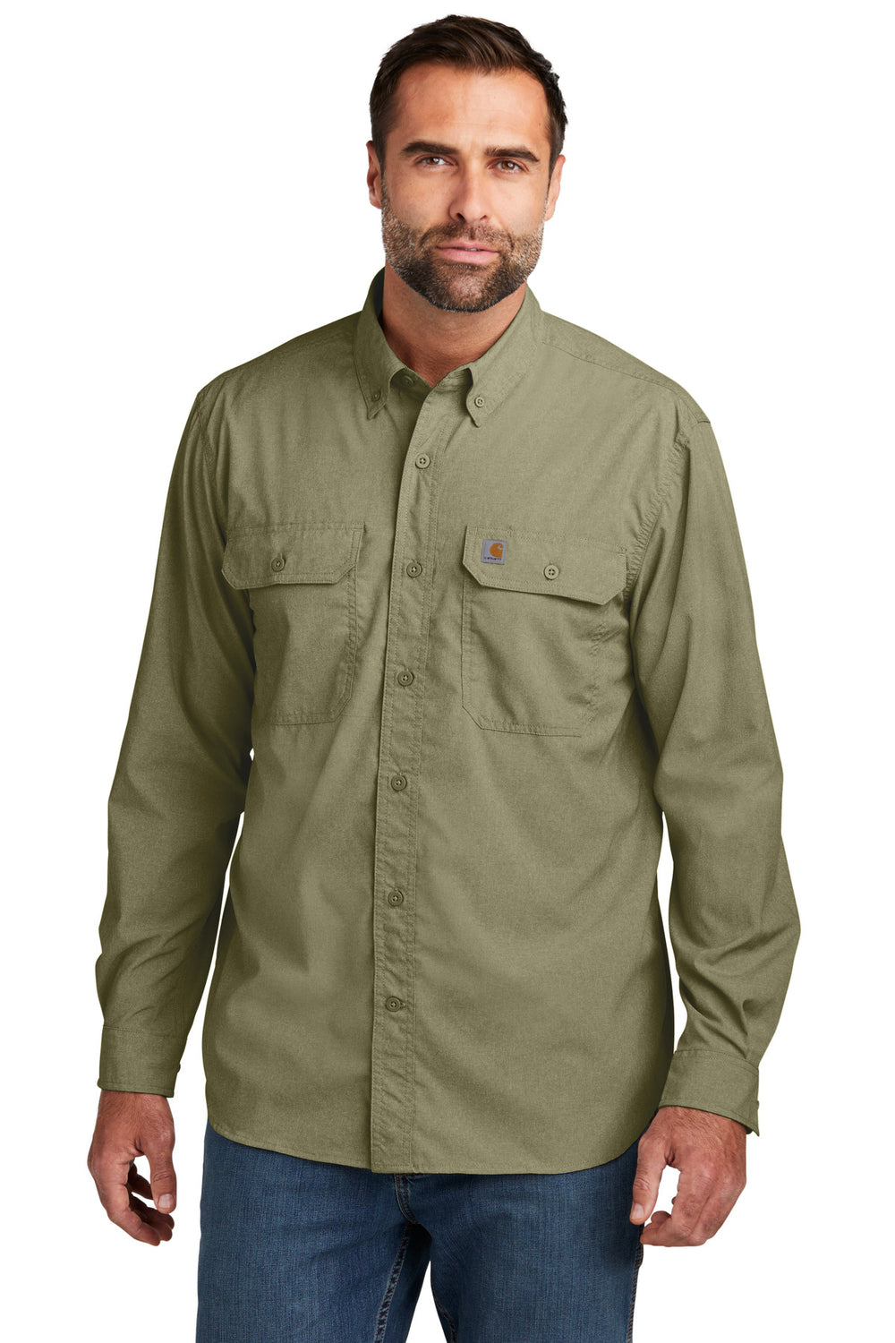 Carhartt Force® Solid Long Sleeve Shirt - Burnt Olive - S
