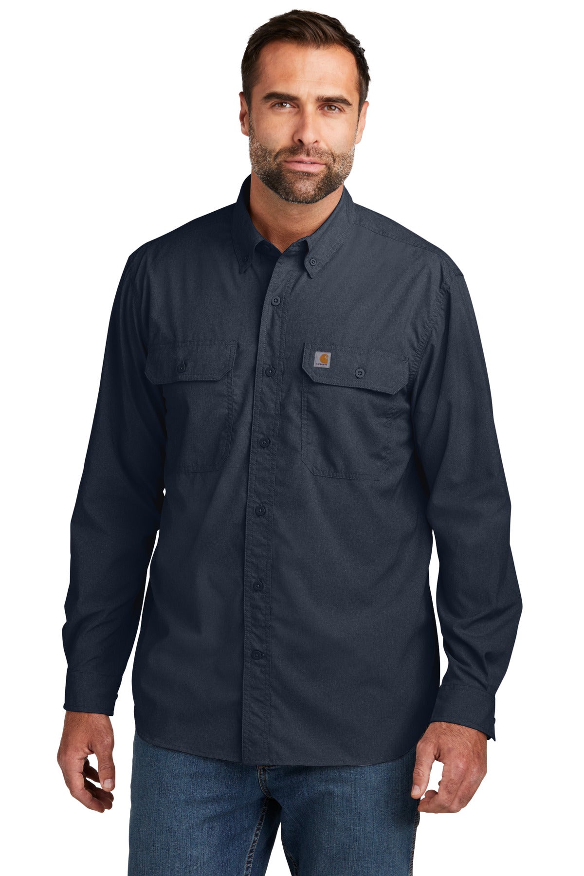 Carhartt Force® Solid Long Sleeve Shirt - Navy - S