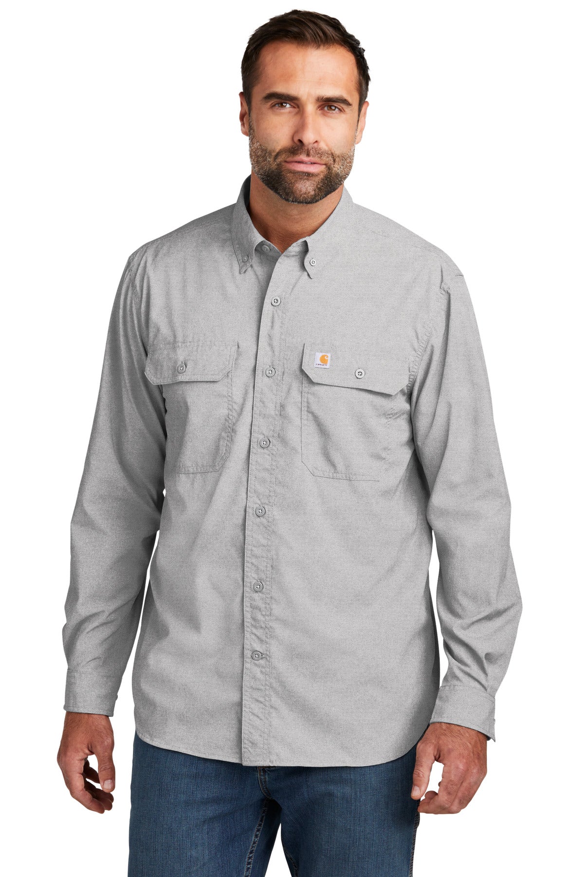 Carhartt Force® Solid Long Sleeve Shirt - Steel - S