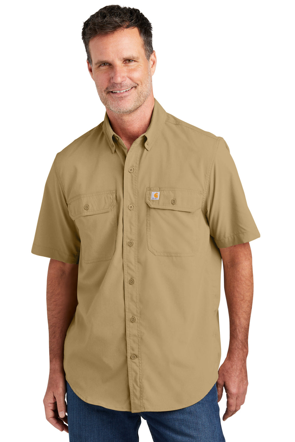 Carhartt Force® Solid Short Sleeve Shirt - Dark Khaki - S