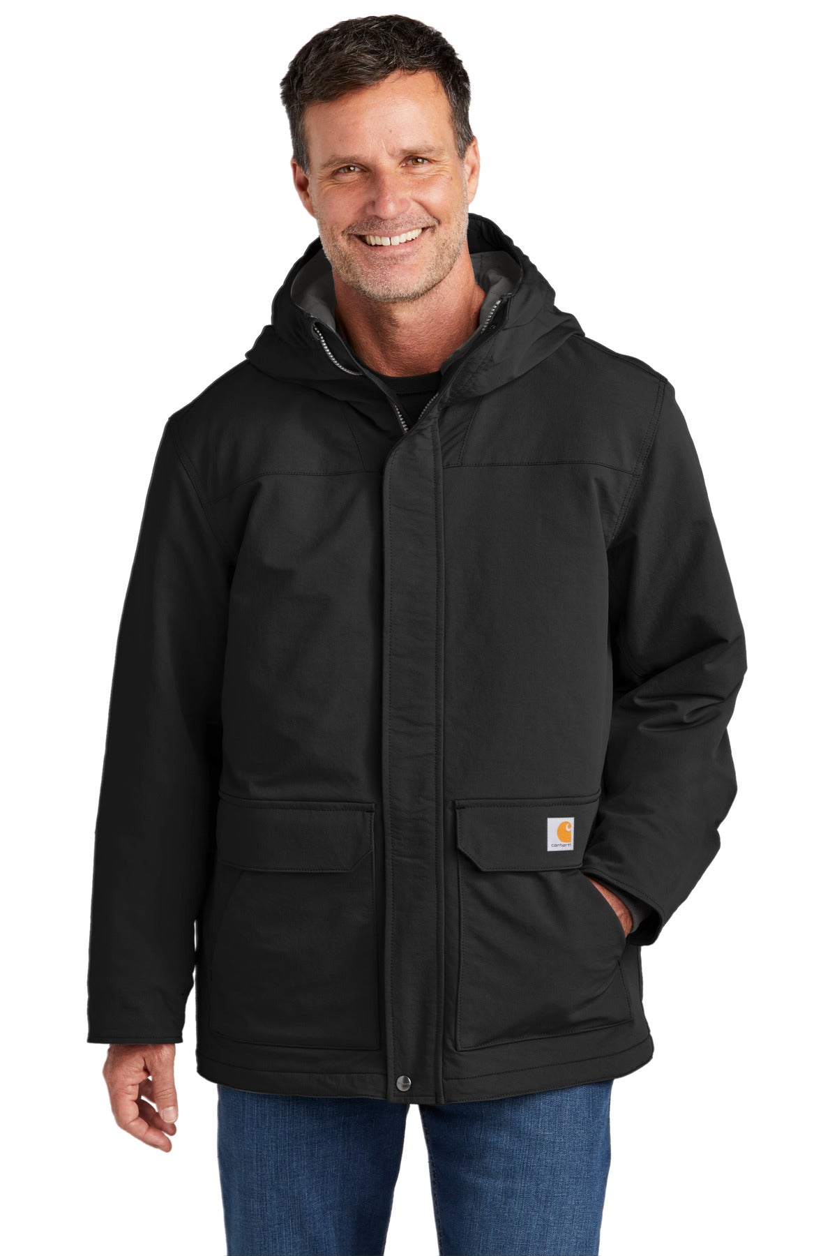 Carhartt® Super Dux™ Insulated Hooded Coat - Black - S
