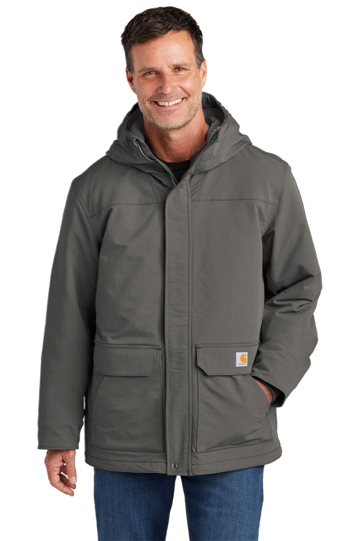 Carhartt® Super Dux™ Insulated Hooded Coat - Gravel - S