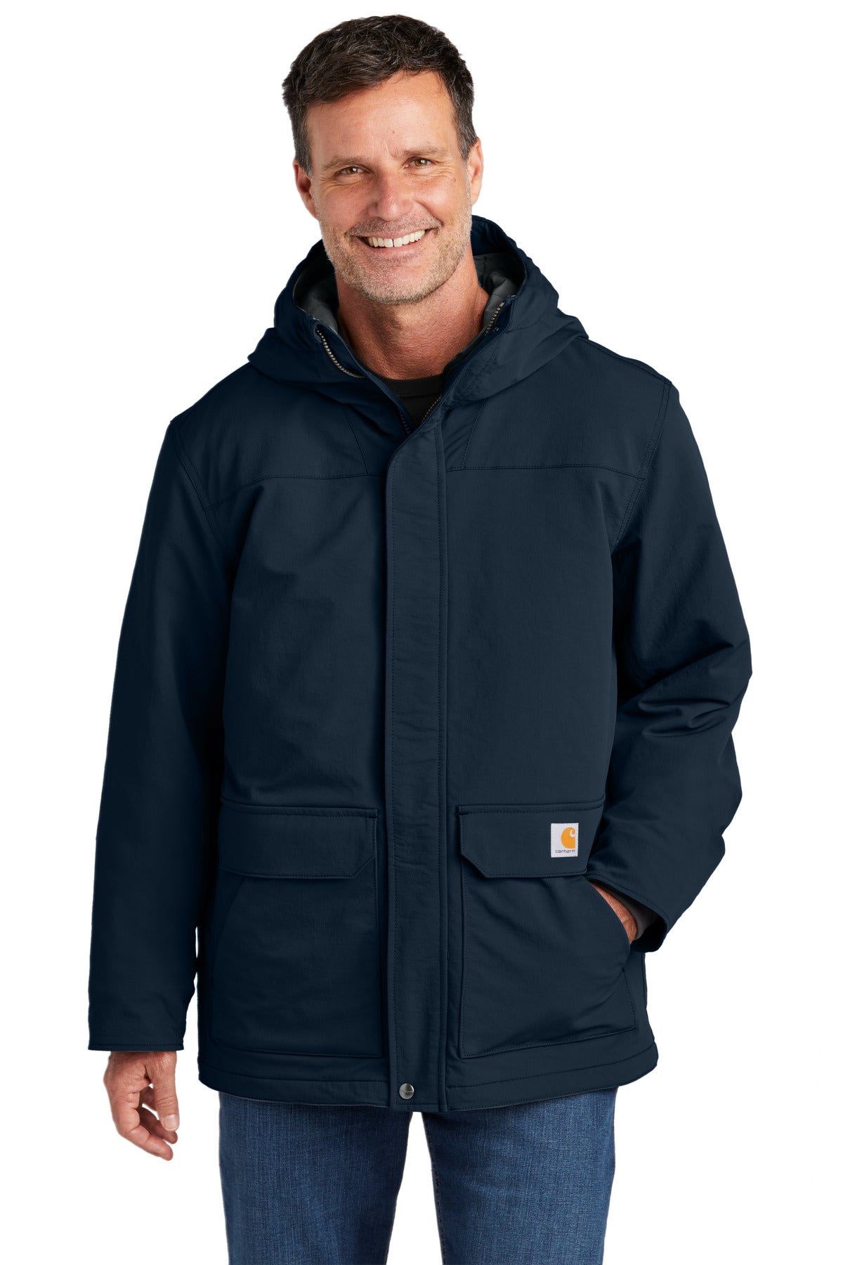 Carhartt® Super Dux™ Insulated Hooded Coat - Navy - 2XL