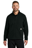 Carhartt® Textured Full-Zip Fleece Jacket - Black - S