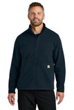 Carhartt® Textured Full-Zip Fleece Jacket - Navy - S