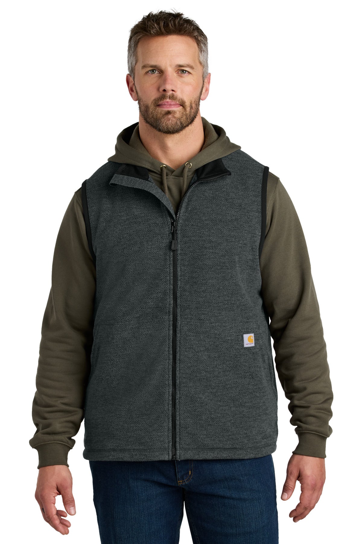 Carhartt® Textured Fleece Vest - Carbon Heather - S