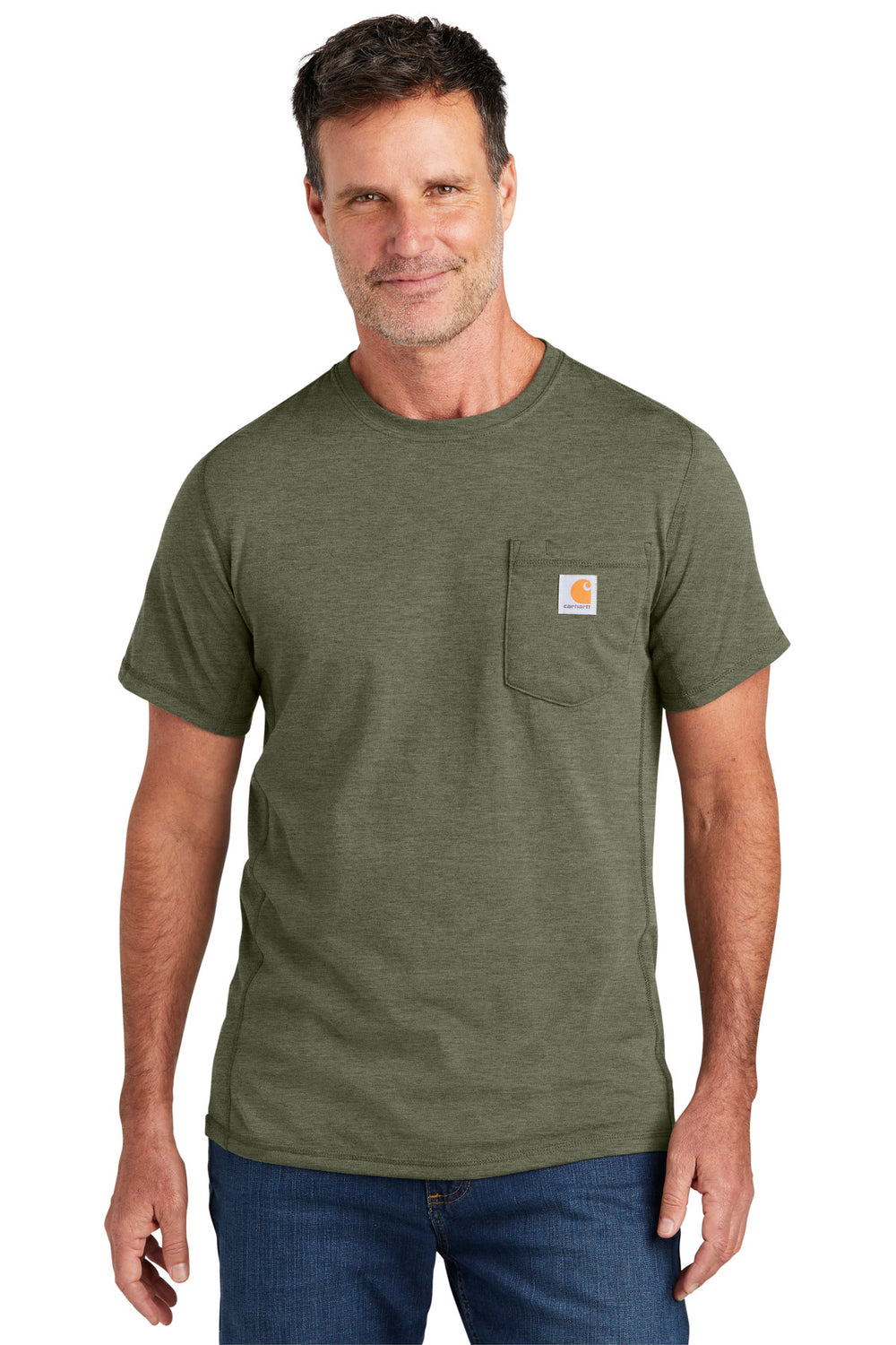 Carhartt Force® Short Sleeve Pocket T-Shirt - Basil Heather - S
