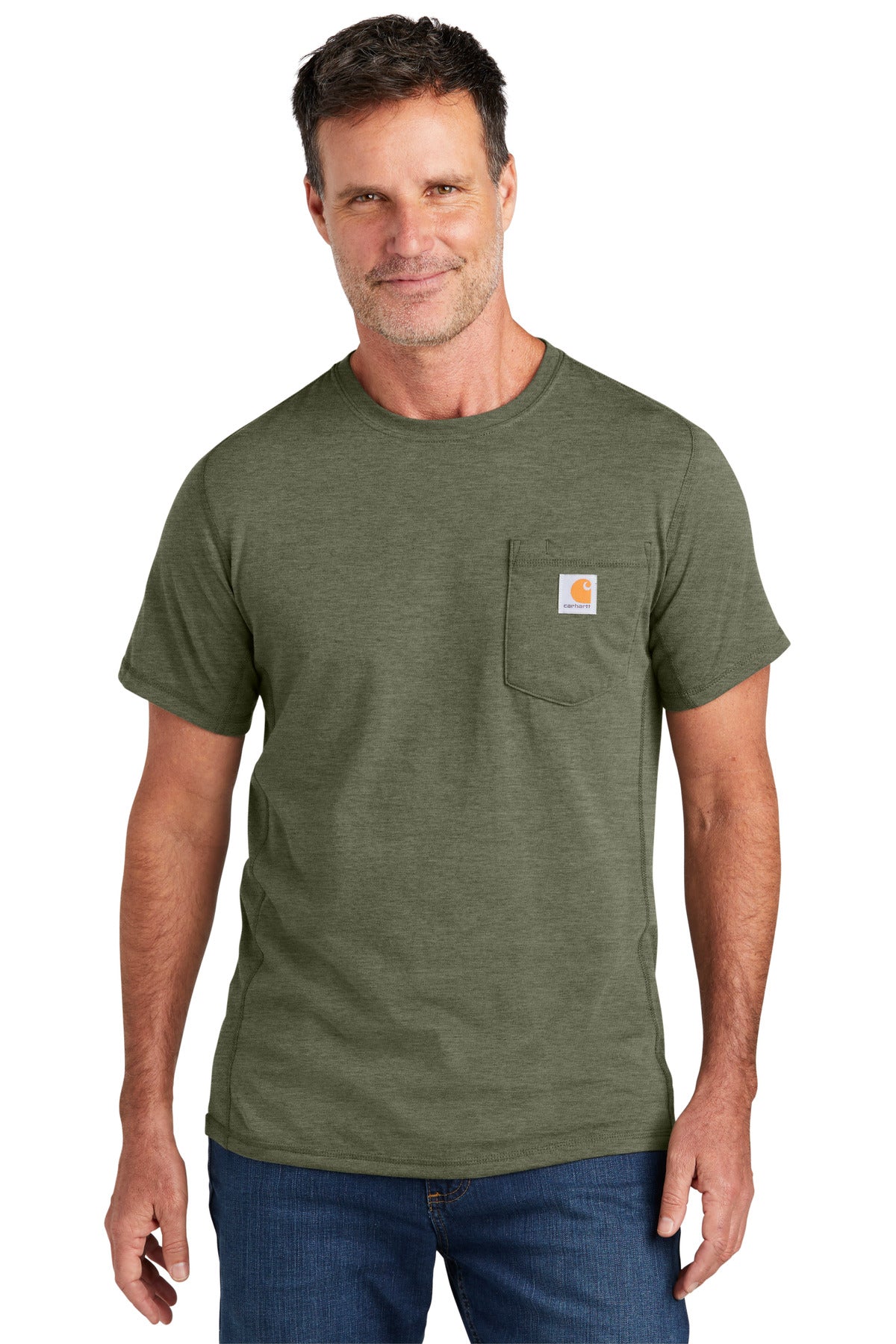 Carhartt Force® Short Sleeve Pocket T-Shirt - Basil Heather - S