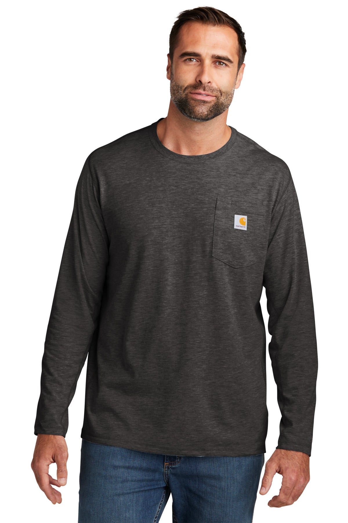Carhartt Force® Long Sleeve Pocket T-Shirt - Carbon Heather - S