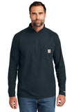 Carhartt Force® 1/4-Zip Long Sleeve T-Shirt - Navy - S