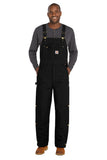 Carhartt® Firm Duck Insulated Bib Overalls - Black - S