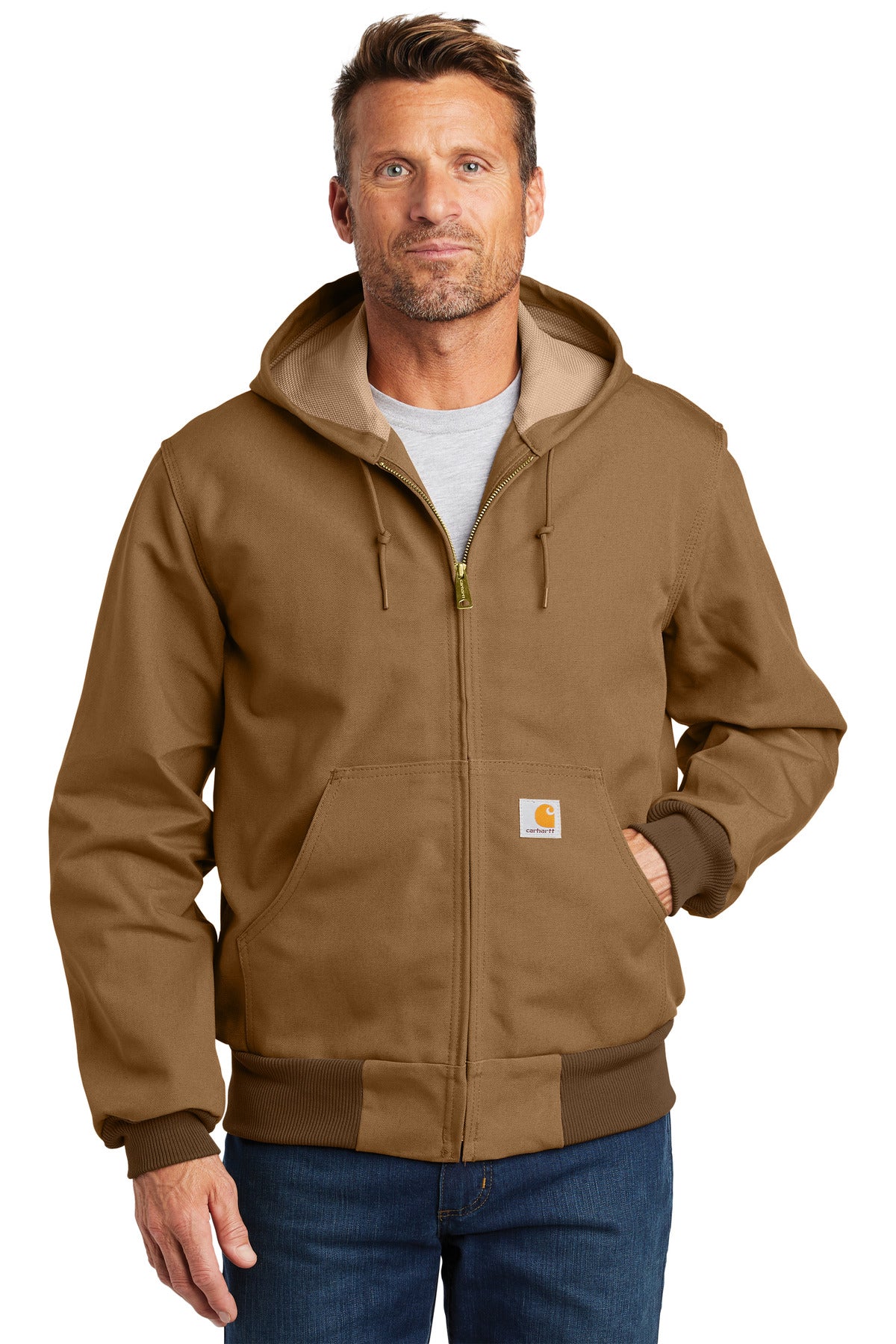Carhartt® Thermal-Lined Duck Active Jac - Carhartt Brown - S