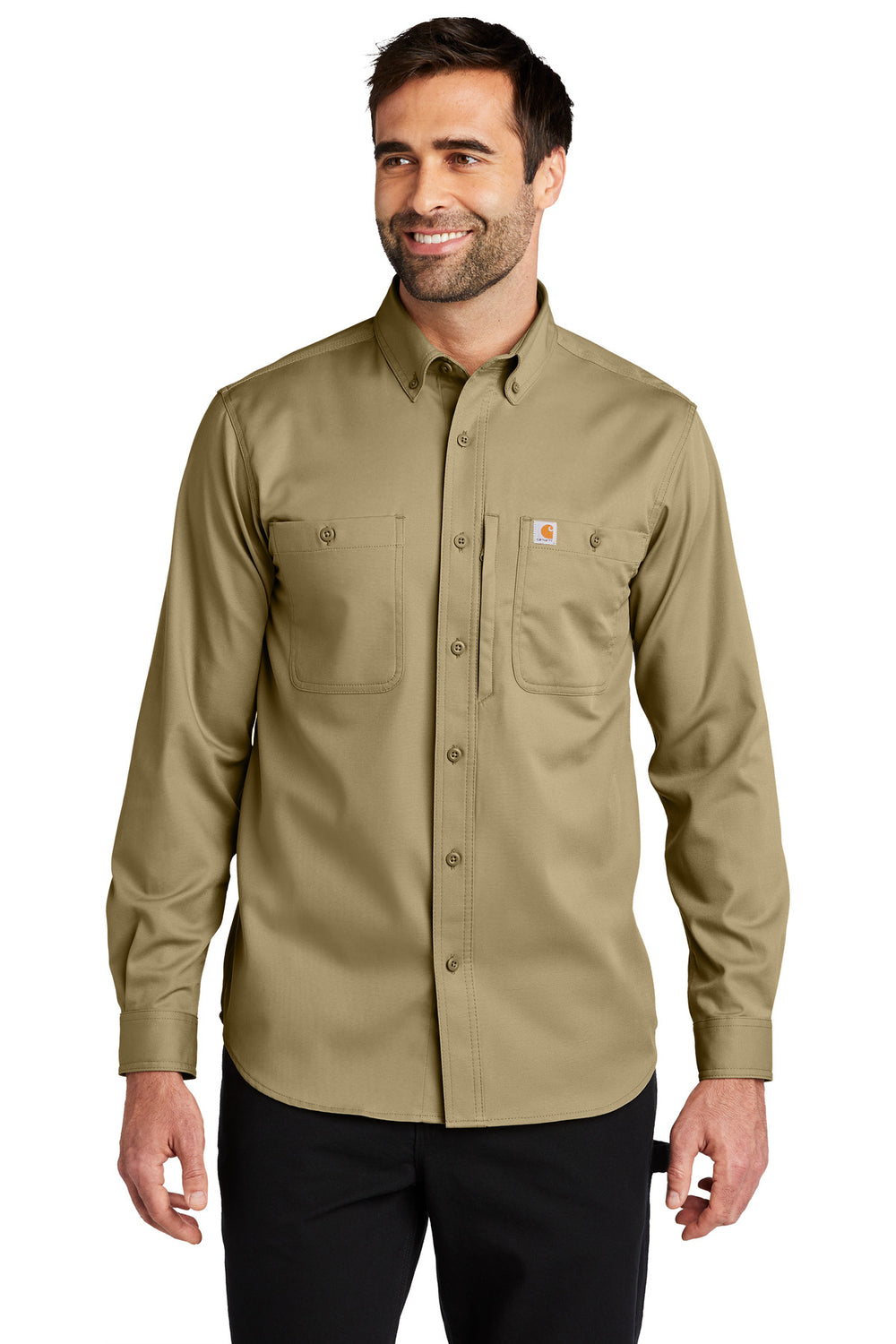 Carhartt® Rugged Professional™ Series Long Sleeve Shirt - Dark Khaki - S