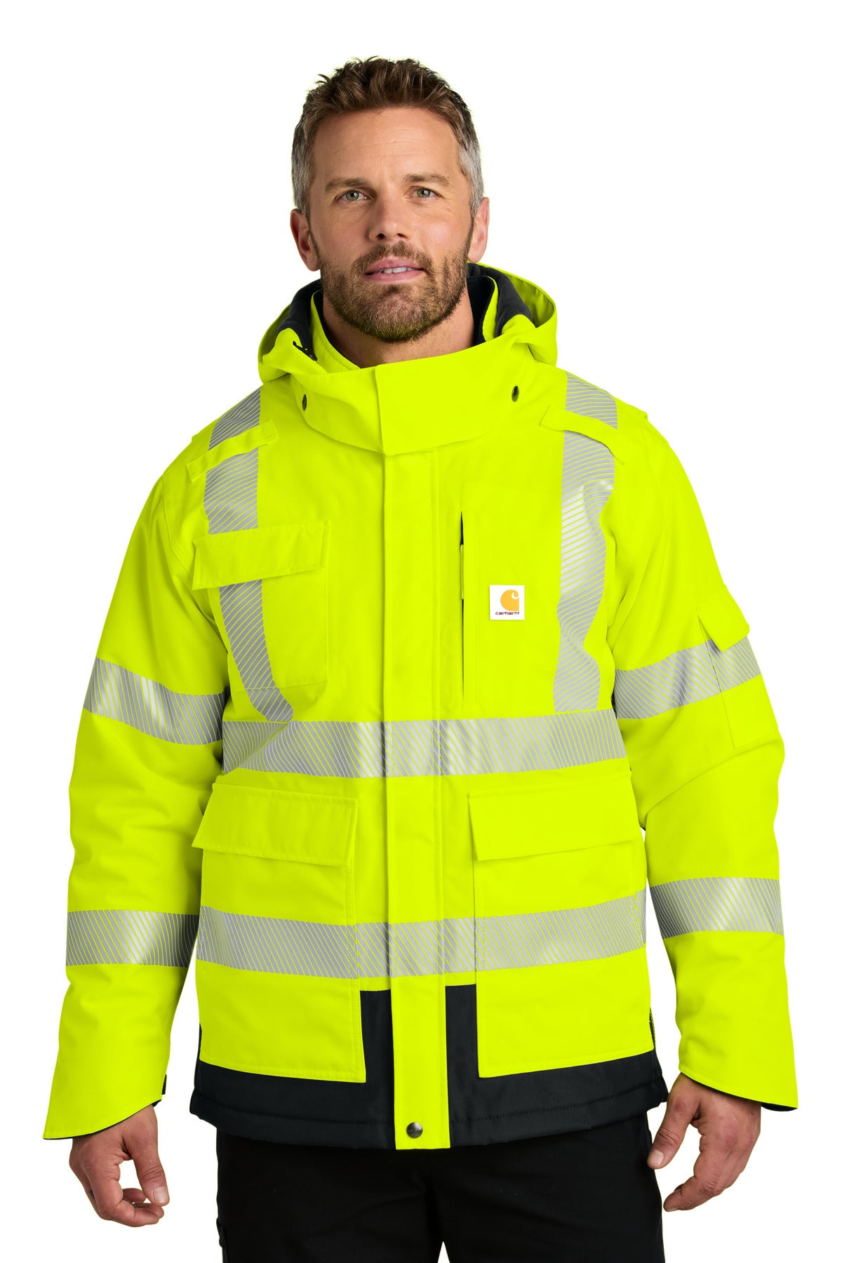 Carhartt® ANSI 107 Class 3 Waterproof Heavyweight Insulated Jacket - Brite Lime - S