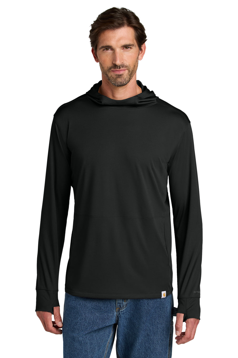 Carhartt Force® Sun Defender™ Long Sleeve Hooded T-Shirt - Black - S