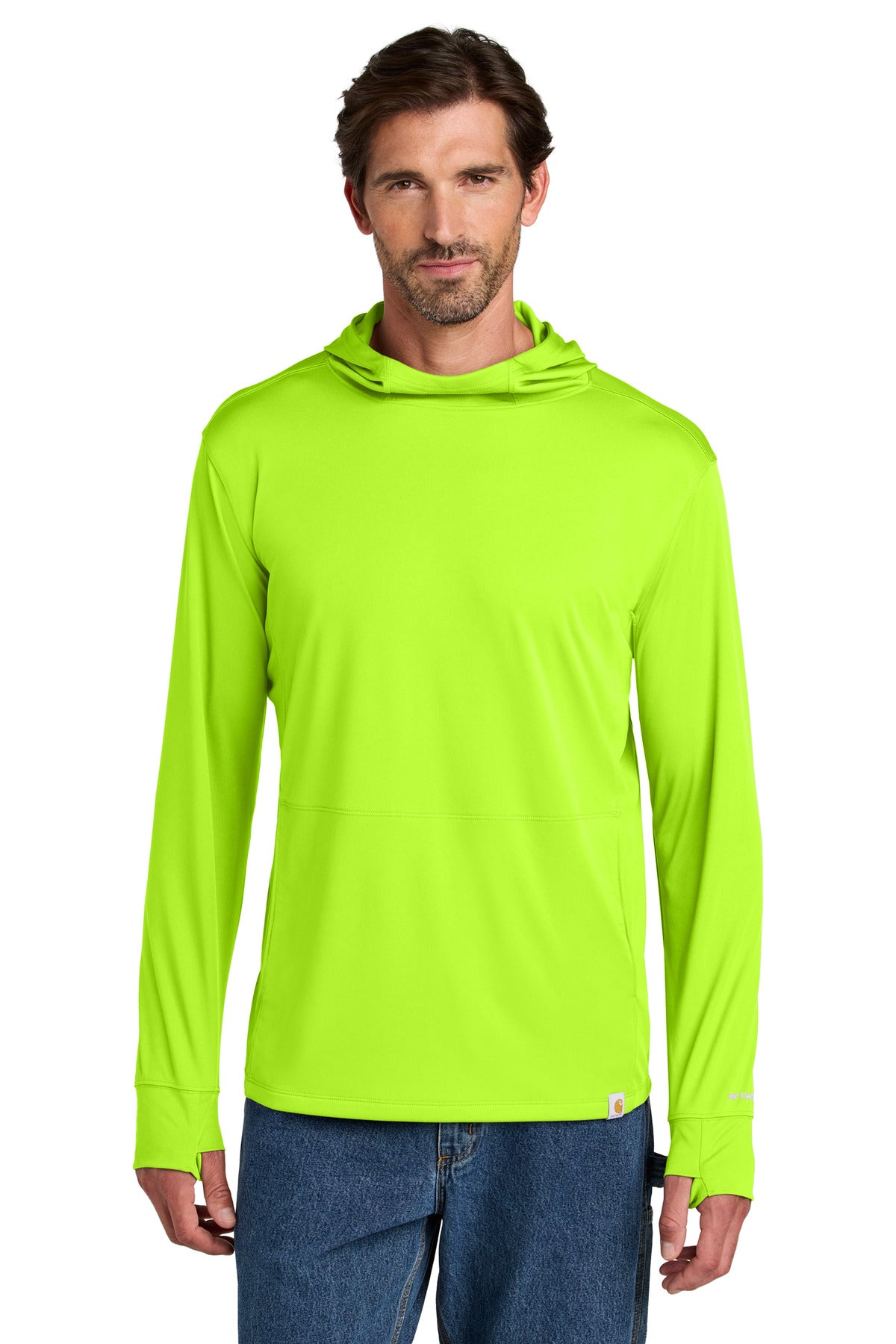 Carhartt Force® Sun Defender™ Long Sleeve Hooded T-Shirt - Brite Lime - S