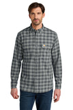 Carhartt® Rugged Flex® Plaid Long Sleeve Shirt - Plaid Steel Navy - S
