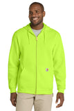 Carhartt® Midweight Hooded Zip-Front Sweatshirt - Brite Lime - 2XL