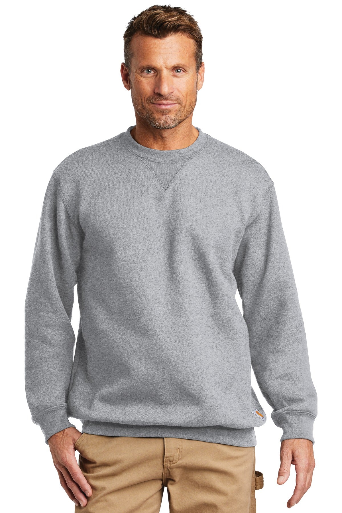 Carhartt® Midweight Crewneck Sweatshirt - Heather Grey - S