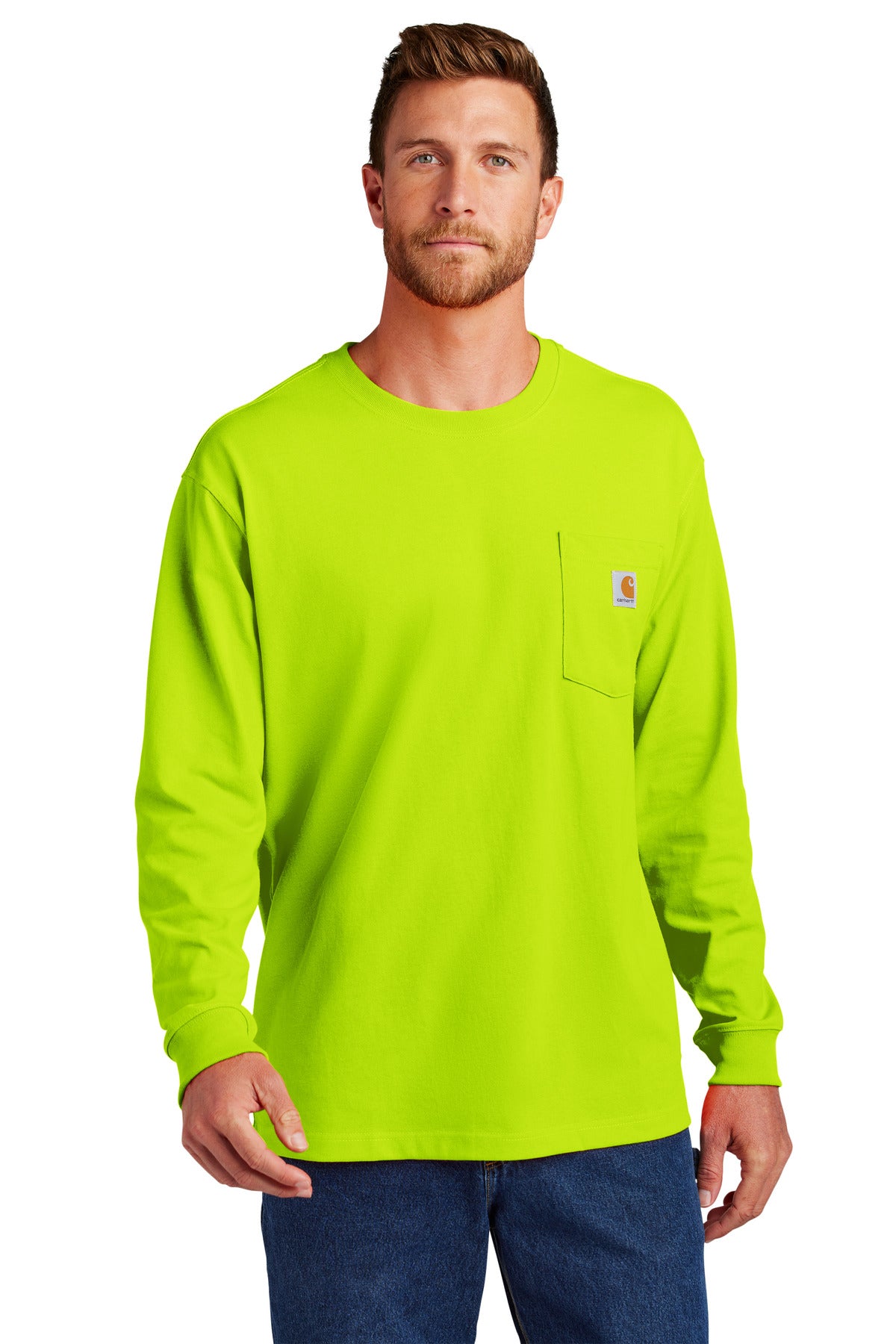Carhartt® Workwear Pocket Long Sleeve T-Shirt - Brite Lime - 2XL