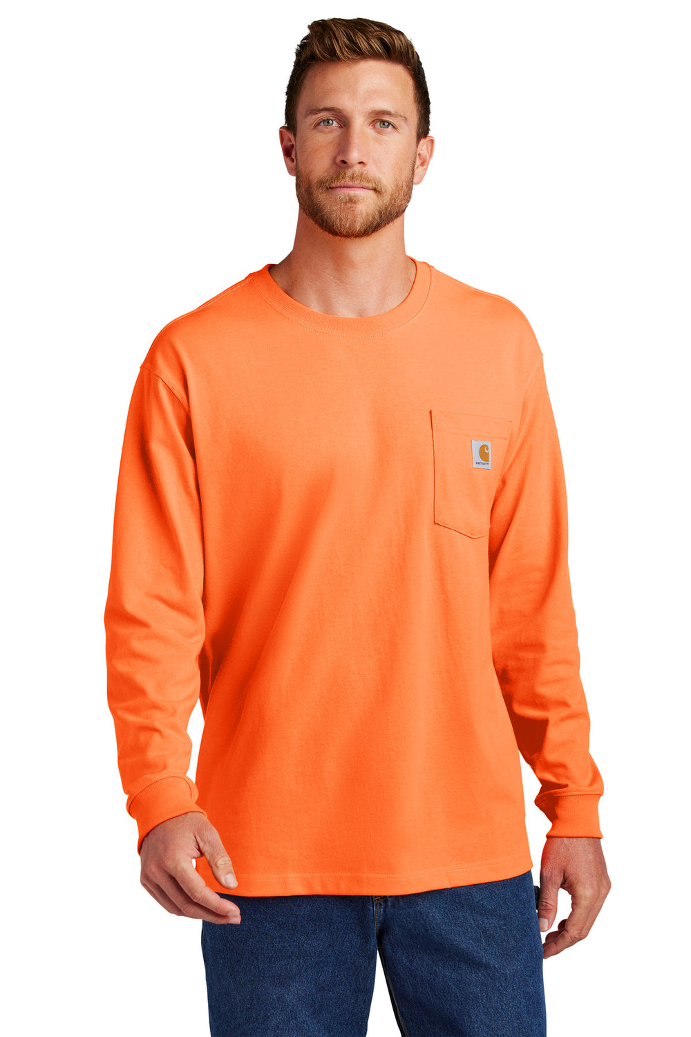 Carhartt® Workwear Pocket Long Sleeve T-Shirt - Brite Orange - 2XL