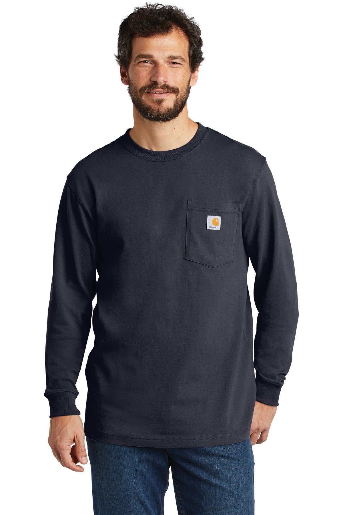 Carhartt® Workwear Pocket Long Sleeve T-Shirt - Navy - S