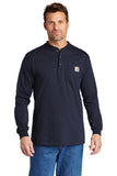 Carhartt® Long Sleeve Henley T-Shirt - Navy - S