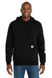 Carhartt® Midweight Hooded Logo Sweatshirt - Black - S