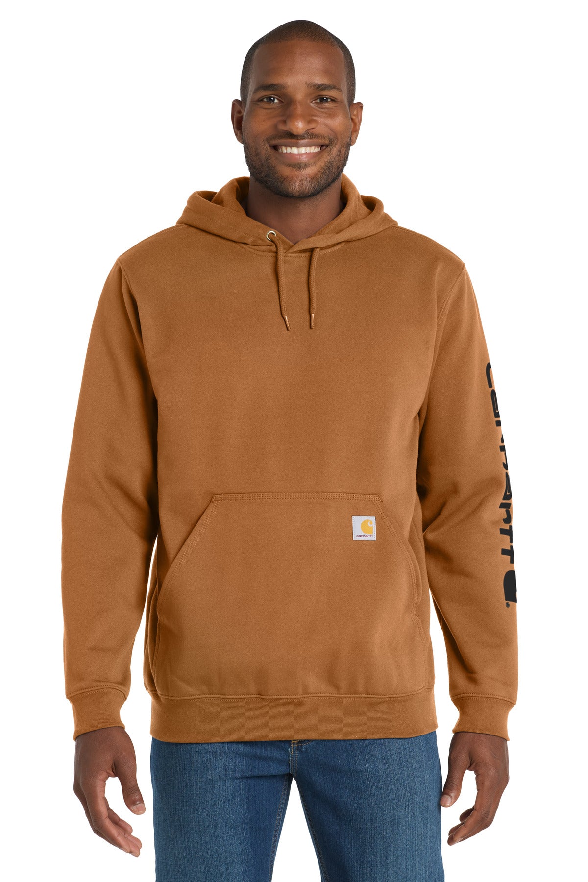 Carhartt® Midweight Hooded Logo Sweatshirt - Carhartt Brown - S