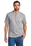 Carhartt® Short Sleeve Henley T-Shirt - Heather Grey - S
