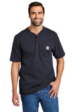 Carhartt® Short Sleeve Henley T-Shirt - Navy - S