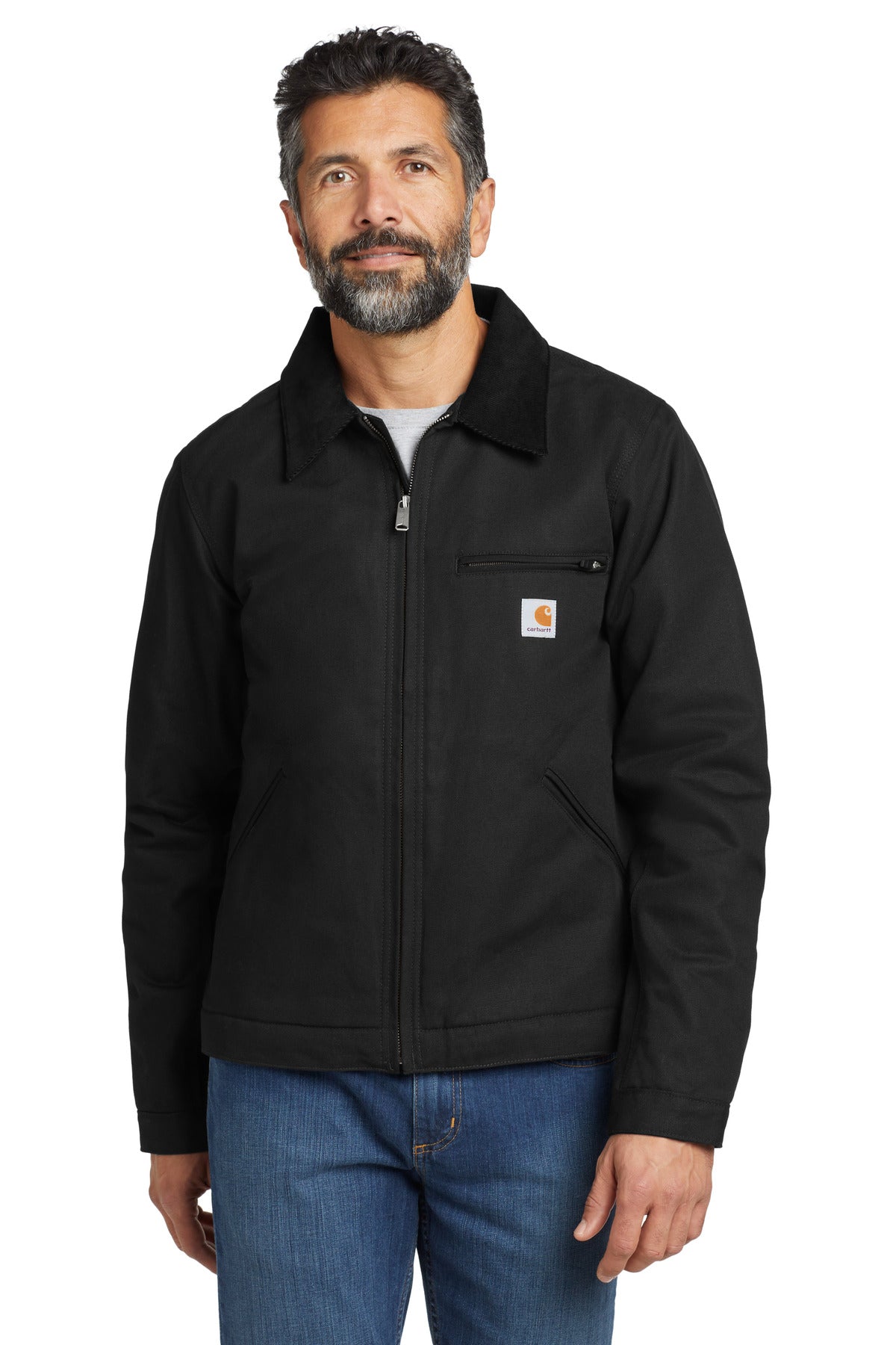 Carhartt® Tall Duck Detroit Jacket - Black - LT