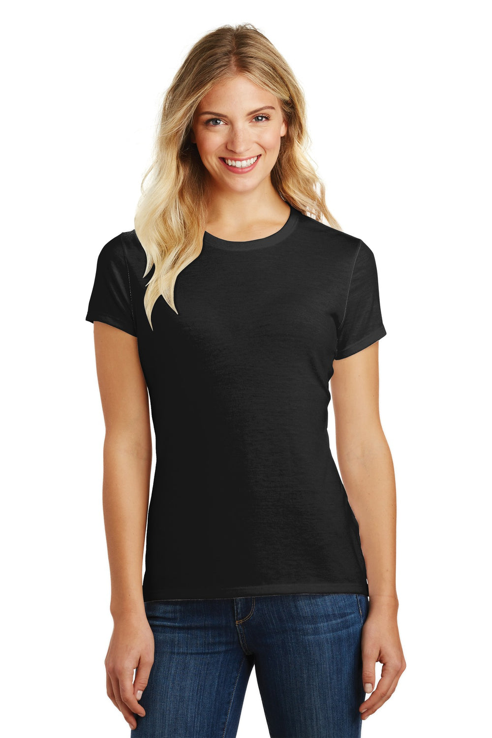 District® Women’s Perfect Blend® CVC Tee - Black - XS