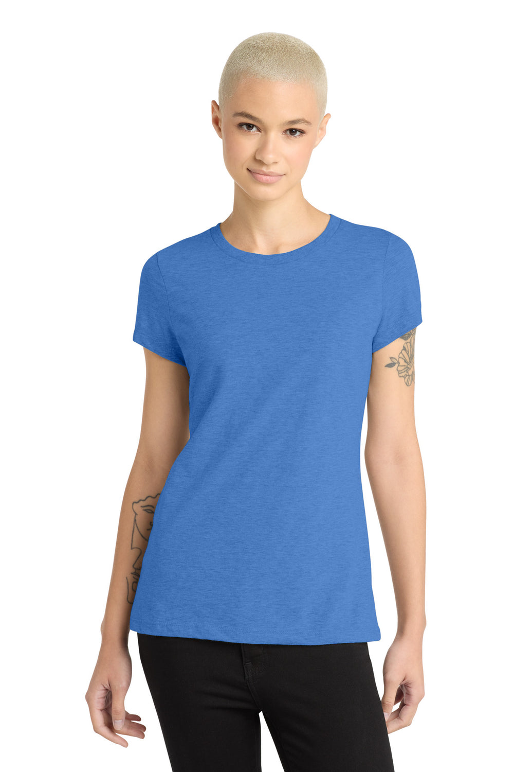 District® Women’s Perfect Blend® CVC Tee - Heathered Royal - 3XL